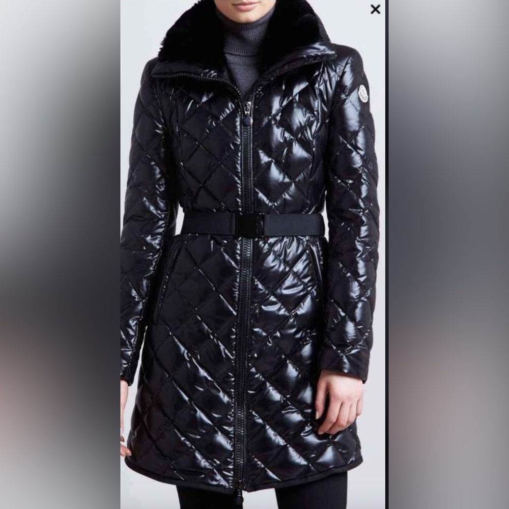 Moncler Glaciers Long Belted down coat Size 0